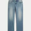 Low-Rise Medium Wash Relaxed Straight Jeans,Low-Rise Medium Wash Relaxed Straight Jeans