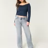 Low-Rise Medium Wash Relaxed Straight Jeans,Low-Rise Medium Wash Relaxed Straight Jeans