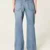 Low-Rise Medium Wash Studded Baggy Jeans,Low-Rise Medium Wash Studded Baggy Jeans