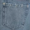 Low-Rise Medium Wash Studded Baggy Jeans,Low-Rise Medium Wash Studded Baggy Jeans