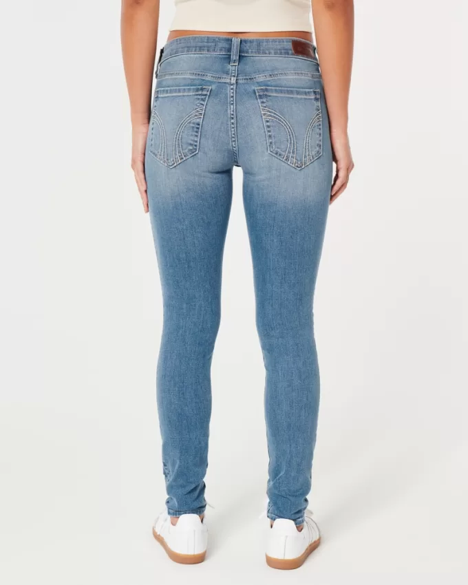 Low-Rise Medium Wash Super Skinny Jeans,Low-Rise Medium Wash Super Skinny Jeans