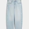 Low-Rise Medium Wash Tapered Baggy Jeans,Low-Rise Medium Wash Tapered Baggy Jeans