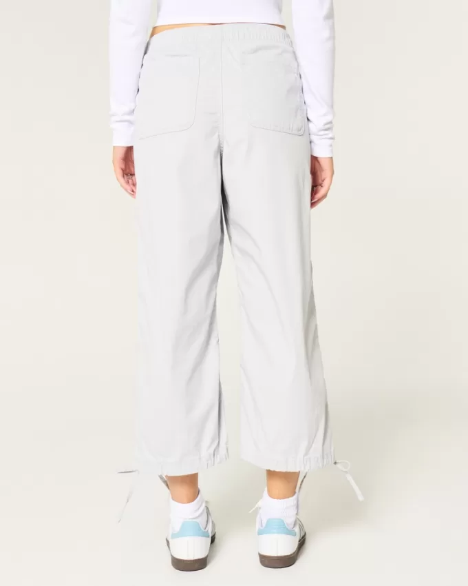 Low-Rise Poplin Baggy Capri Pants,Low-Rise Poplin Baggy Capri Pants