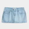Low-Rise Railroad Stripe Denim Mini Skort,Low-Rise Railroad Stripe Denim Mini Skort