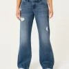 Low-Rise Ripped Dark Wash Baggy Jeans,Low-Rise Ripped Dark Wash Baggy Jeans