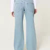 Low-Rise Ripped Light Wash Baggy Jeans,Low-Rise Ripped Light Wash Baggy Jeans