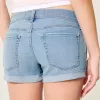 Low-Rise Ripped Light Wash Denim Shortie Shorts,Low-Rise Ripped Light Wash Denim Shortie Shorts