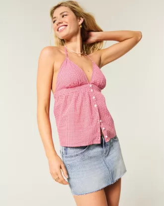 Low-Rise Star Embroidered Denim Mini Skort,Low-Rise Star Embroidered Denim Mini Skort