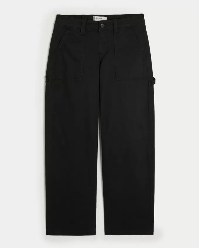 Low-Rise Tapered Baggy Carpenter Pants,Low-Rise Tapered Baggy Carpenter Pants