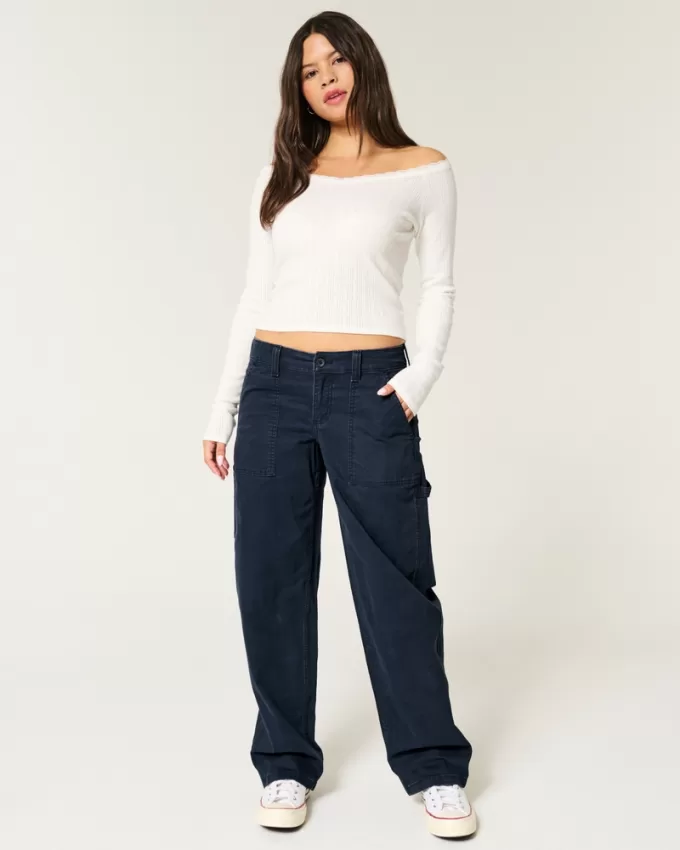 Low-Rise Tapered Baggy Carpenter Pants,Low-Rise Tapered Baggy Carpenter Pants