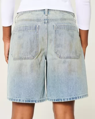 Low-Rise Tinted Mud Wash Baggy Jort,Low-Rise Tinted Mud Wash Baggy Jort