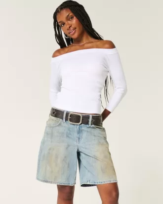 Low-Rise Tinted Mud Wash Baggy Jort,Low-Rise Tinted Mud Wash Baggy Jort
