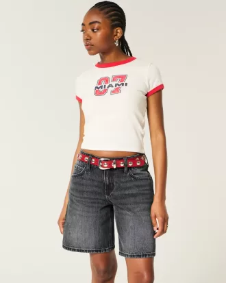 Low-Rise Washed Black Baggy Jort,Low-Rise Washed Black Baggy Jort