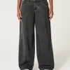 Low-Rise Washed Black Extreme Baggy Jeans,Low-Rise Washed Black Extreme Baggy Jeans