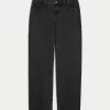 Low-Rise Washed Black Loose Jeans,Low-Rise Washed Black Loose Jeans