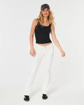 Low-Rise White Boot Jeans,Low-Rise White Boot Jeans