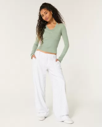 Low-Rise Wide-Leg Pants,Low-Rise Wide-Leg Pants