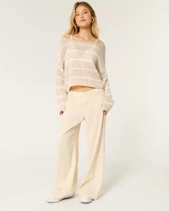 Low-Rise Wide-Leg Pants,Low-Rise Wide-Leg Pants