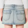 Low-Rise Y2K Chop Pocket Denim Mini Skort,Low-Rise Y2K Chop Pocket Denim Mini Skort
