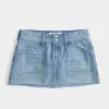 Low-Rise Y2K Chop Pocket Denim Mini Skort,Low-Rise Y2K Chop Pocket Denim Mini Skort