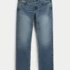 Medium Wash Straight Jeans,Medium Wash Straight Jeans