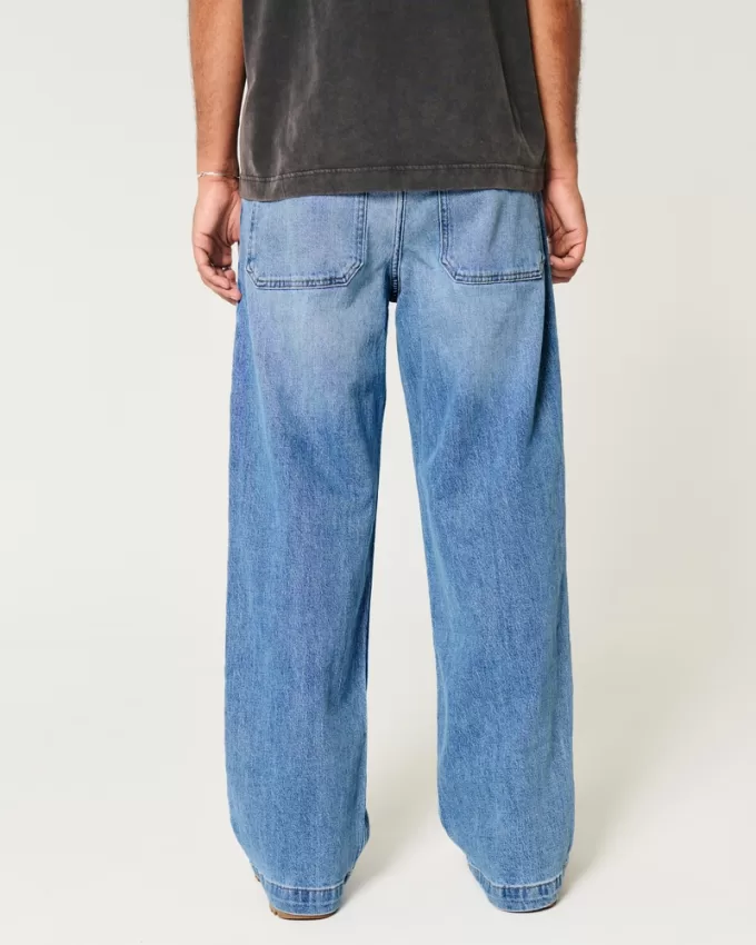Medium Wash Super Baggy Jeans,Medium Wash Super Baggy Jeans