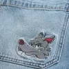 Medium Wash Wolf Graphic Super Baggy Jeans,Medium Wash Wolf Graphic Super Baggy Jeans Medium Wash Wolf Graphic Super Baggy Jeans,Medium Wash Wolf Graphic Super Baggy Jeans
