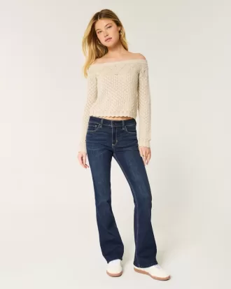 Mid-Rise Dark Wash Boot Jeans,Mid-Rise Dark Wash Boot Jeans