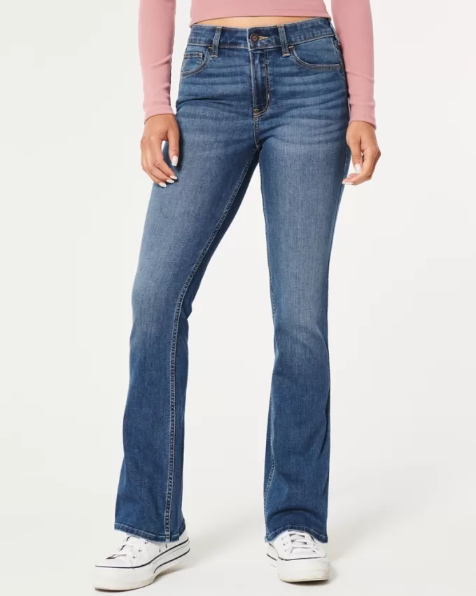 Mid-Rise Medium Wash Boot Jeans,Mid-Rise Medium Wash Boot Jeans