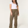 Mid-Rise Relaxed Cargo Boot Pants,Mid-Rise Relaxed Cargo Boot Pants
