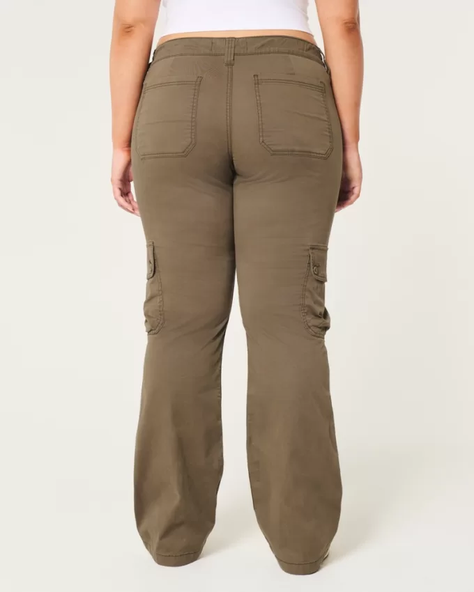 Mid-Rise Relaxed Cargo Boot Pants,Mid-Rise Relaxed Cargo Boot Pants