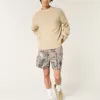 Mid-Thigh Camo Loose Fleece Shorts,Mid-Thigh Camo Loose Fleece Shorts