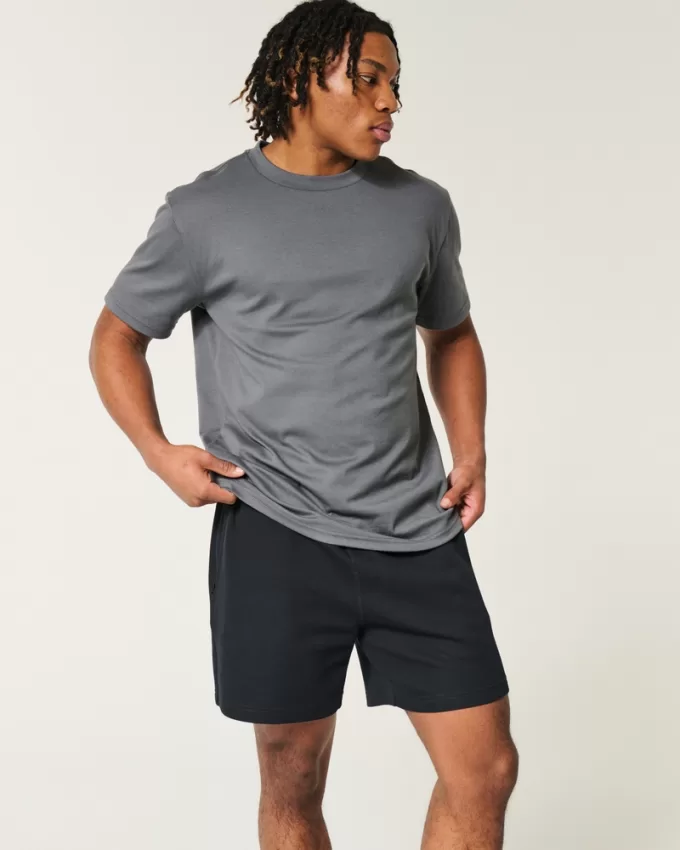 Mid-Thigh Cooling Fleece Shorts,Mid-Thigh Cooling Fleece Shorts