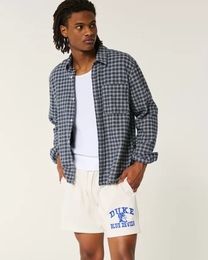 Mid-Thigh Fleece Duke Blue Devils Graphic Shorts,Mid-Thigh Fleece Duke Blue Devils Graphic Shorts