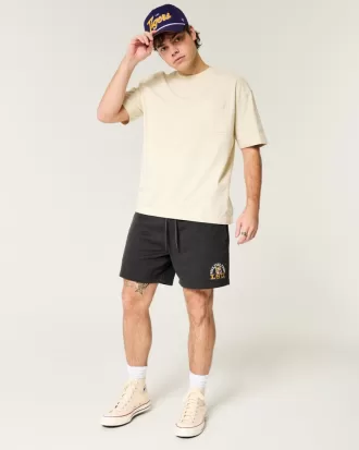 Mid-Thigh Fleece LSU Tigers Graphic Shorts,Mid-Thigh Fleece LSU Tigers Graphic Shorts