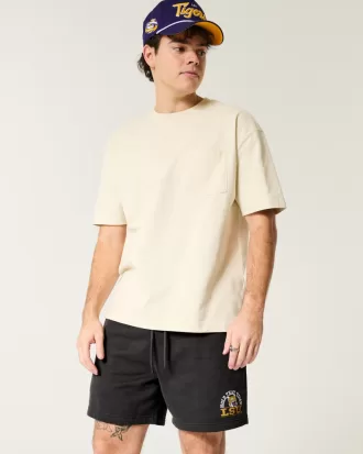 Mid-Thigh Fleece LSU Tigers Graphic Shorts,Mid-Thigh Fleece LSU Tigers Graphic Shorts