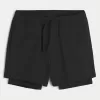 Mid-Thigh Hybrid Active Shorts,Mid-Thigh Hybrid Active Shorts