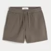 Mid-Thigh Loose Fleece Shorts,Mid-Thigh Loose Fleece Shorts