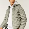 Mid-Weight Hooded Puffer Jacket,Mid-Weight Hooded Puffer Jacket