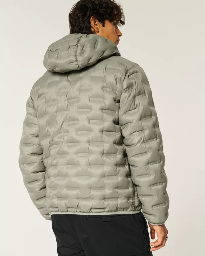 Mid-Weight Hooded Puffer Jacket,Mid-Weight Hooded Puffer Jacket
