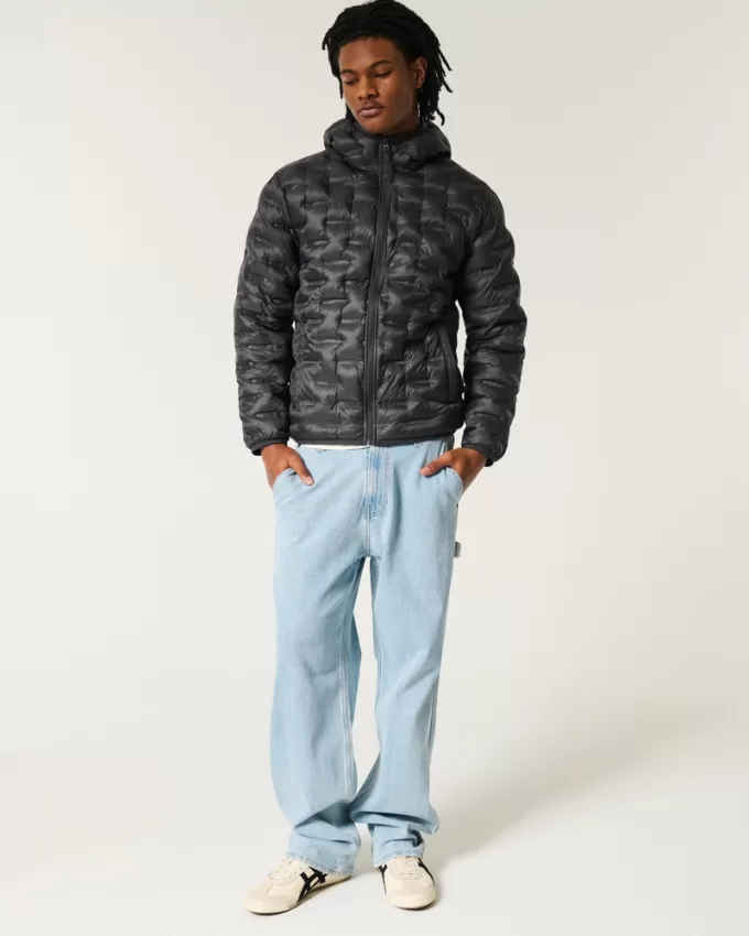 Mid-Weight Hooded Puffer Jacket,Mid-Weight Hooded Puffer Jacket