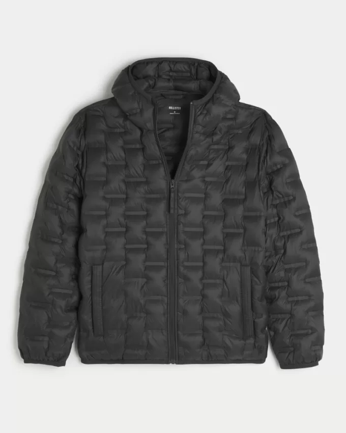 Mid-Weight Hooded Puffer Jacket,Mid-Weight Hooded Puffer Jacket