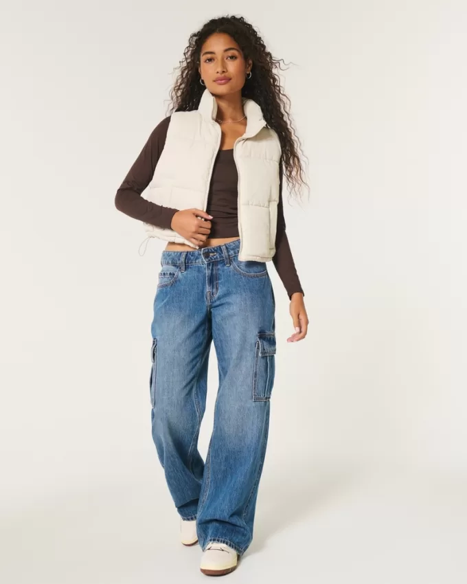 Mini Zip-Up Puffer Vest,Mini Zip-Up Puffer Vest