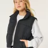 Mini Zip-Up Puffer Vest,Mini Zip-Up Puffer Vest