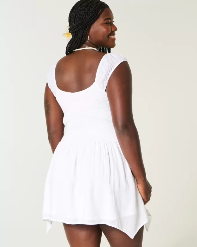 Off-the-Shoulder Asymmetrical Hem Mini Dress,Off-the-Shoulder Asymmetrical Hem Mini Dress