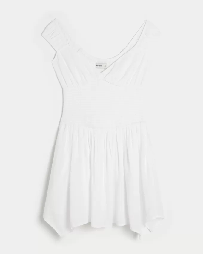 Off-the-Shoulder Asymmetrical Hem Mini Dress,Off-the-Shoulder Asymmetrical Hem Mini Dress