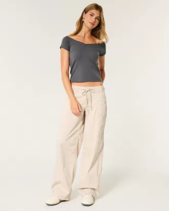 Off-the-Shoulder Lace Trim Top,Off-the-Shoulder Lace Trim Top