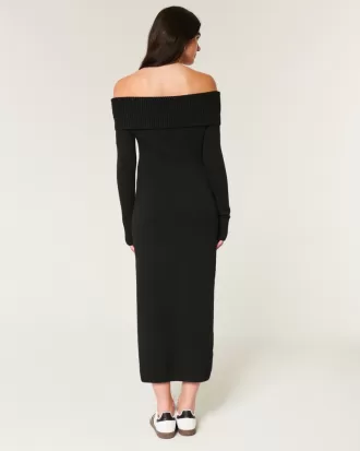 Off-the-Shoulder Midi Sweater Dress,Off-the-Shoulder Midi Sweater Dress Off-the-Shoulder Midi Sweater Dress,Off-the-Shoulder Midi Sweater Dress