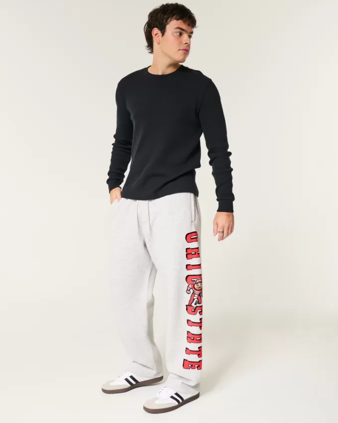 Ohio State University Graphic Baggy Sweatpants,Ohio State University Graphic Baggy Sweatpants
