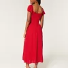On/Off-the-Shoulder Drop-Waist Dress,On/Off-the-Shoulder Drop-Waist Dress